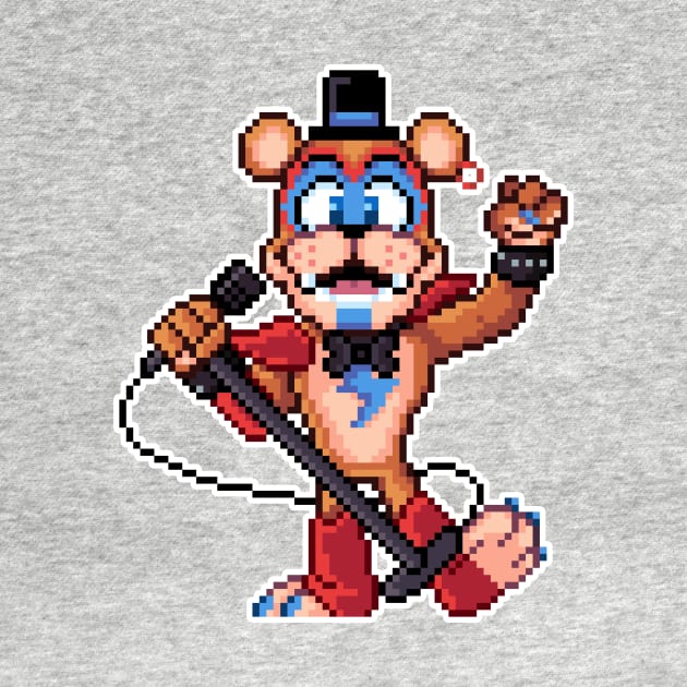 Pixel Glamrock Freddy by geekmythology